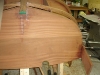 Shear plank glued and screwed into transom